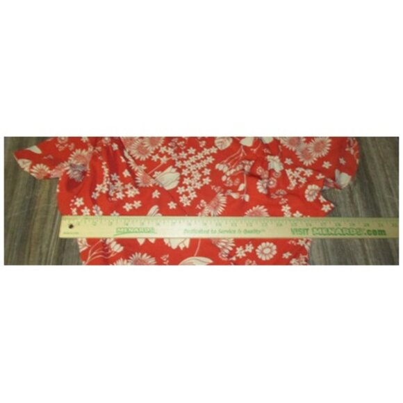 Urban Outfitters Dress Medium Orange Daphne Wrap Midi Floral V-Neck Boho Fall - Picture 4 of 10